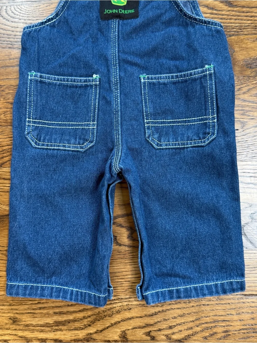 John Deere Boys Dark Blue Wash Denim Overalls Fall Winter Farming Country 6Mths